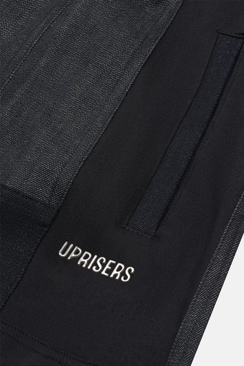 UPRS Wide Leg Black Denim Jorts