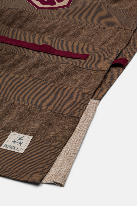 UPRISERS x Suehiro One-Of-A-Kind Upcycled Stripe Noren Poncho