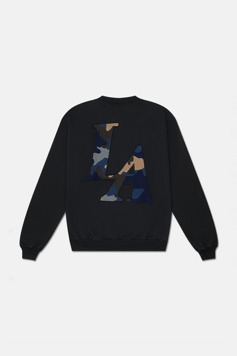 UPRISERS LA Camo Vintage Black Crewneck
