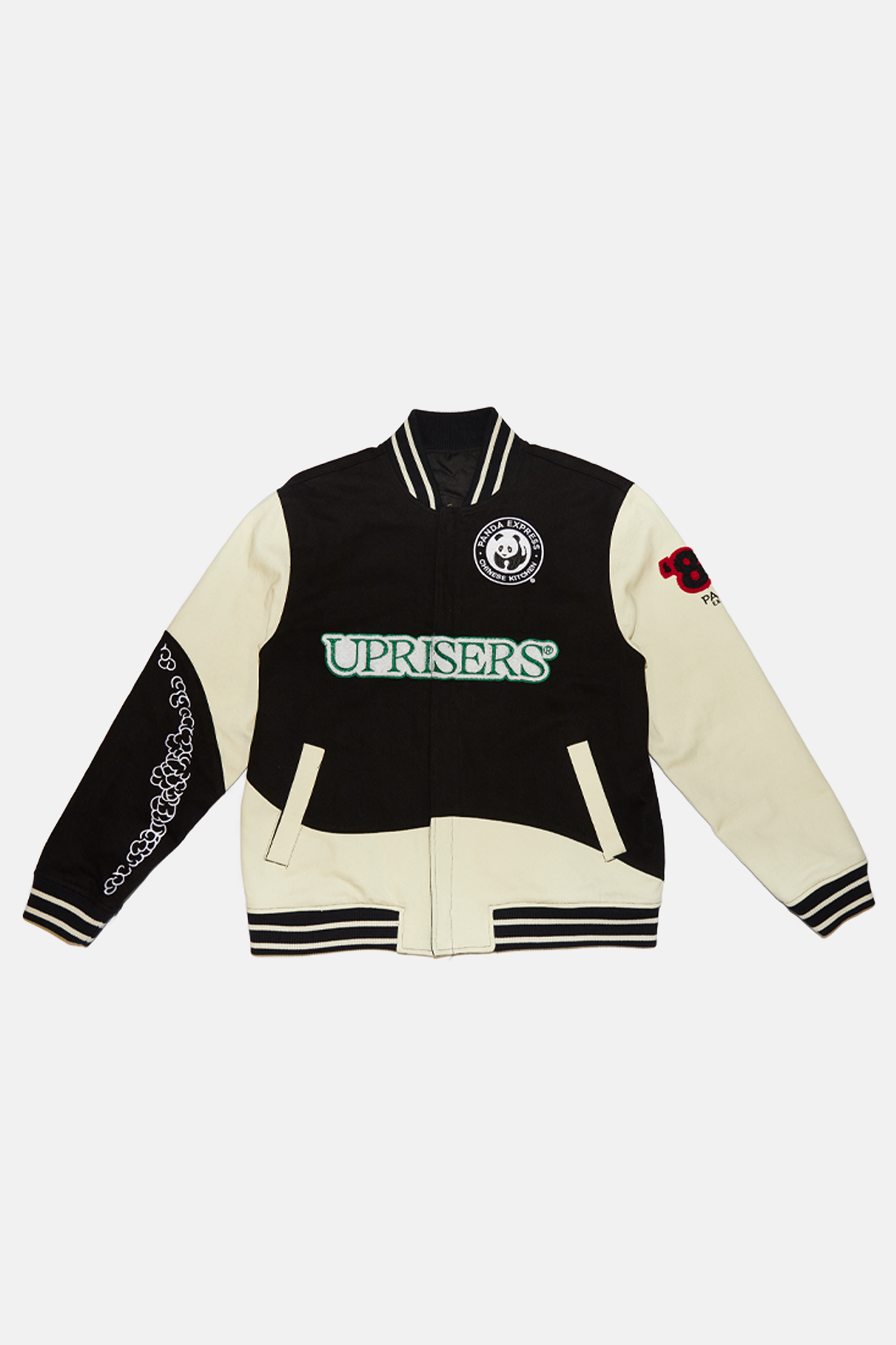 Green and White Country Club Neutrals Varsity Jacket - HJacket