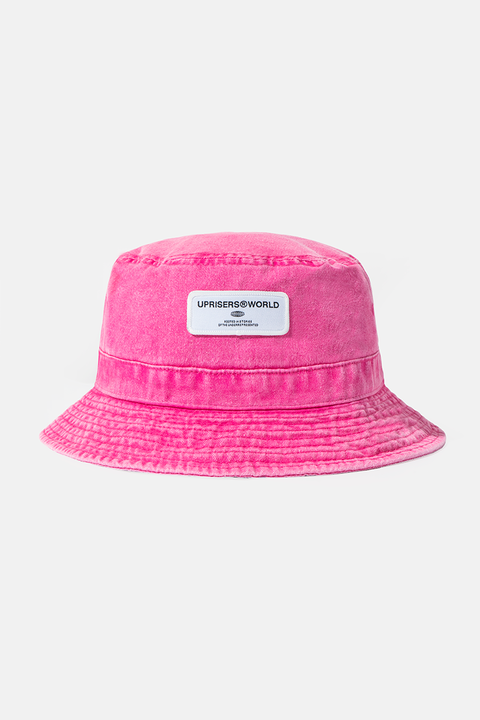 Uprisers.World Denim Bucket Hat Hot Pink