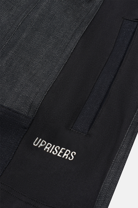 UPRISERS Upcycled Wide Leg Black Denim Jorts