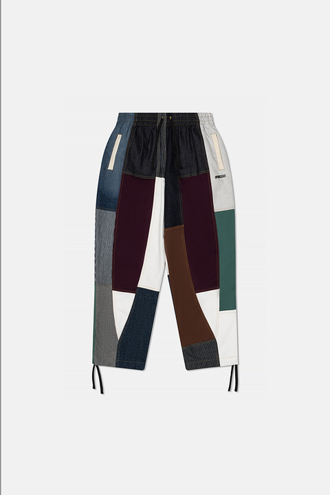 UPRISERS Upcycled Color Block Denim Pants