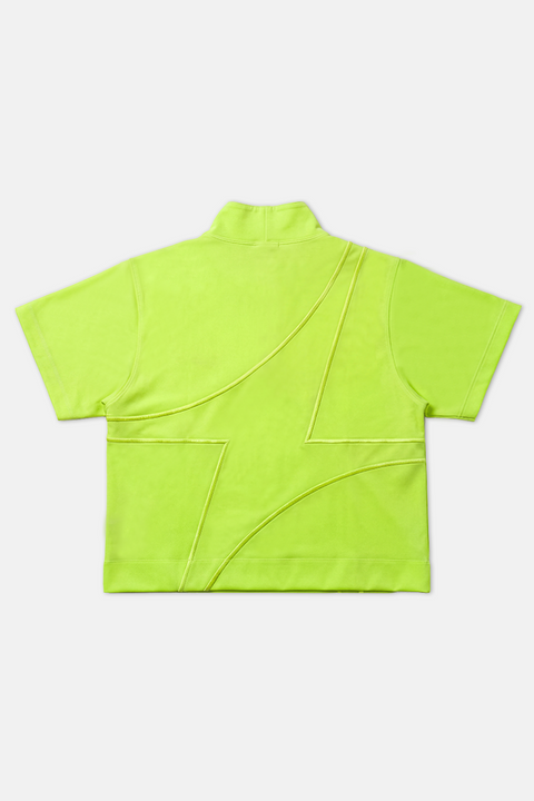 UPRS Green Sheer Half Zip Shirt