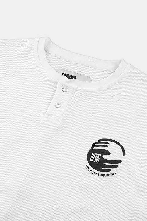UPRS White Thermal Long Sleeve T-Shirt