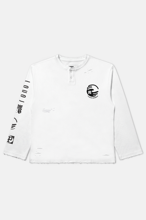 UPRS White Thermal Long Sleeve T-Shirt