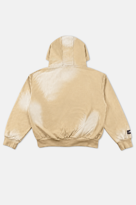 UPRS Sand Distressed Full Zip Hoodie