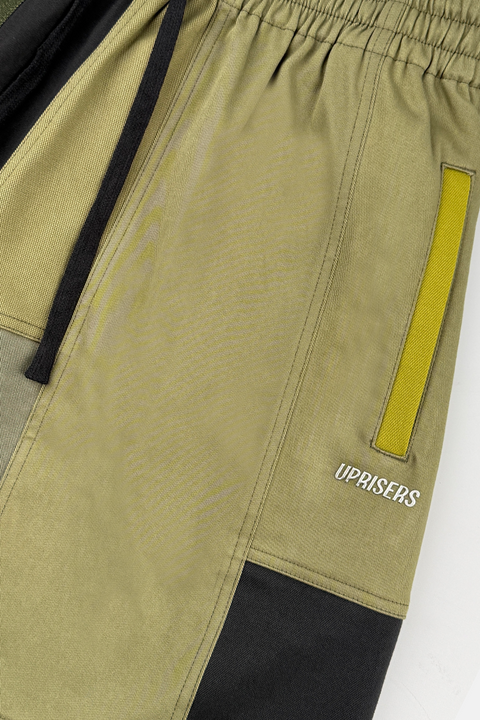 UPRS Wide Leg Army Green Denim Jorts
