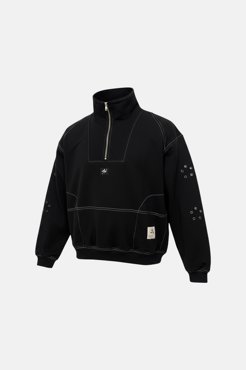 UPRS Floral Eyelet Half Zip