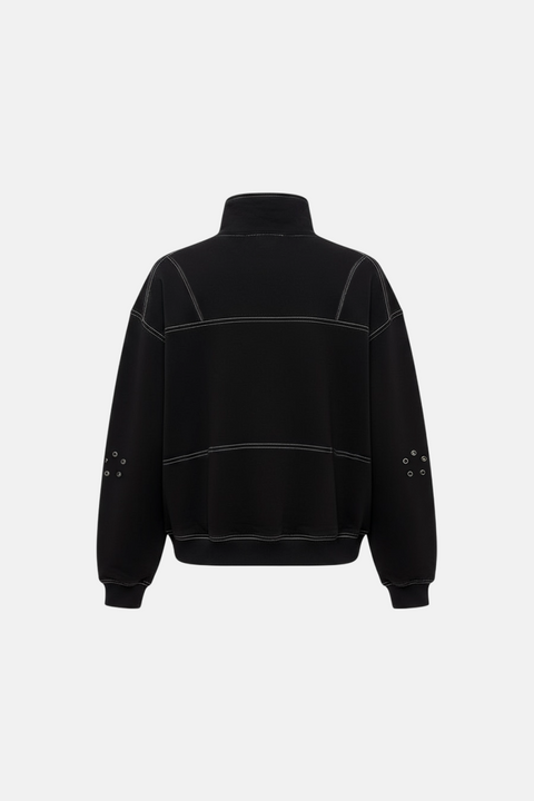 UPRS Floral Eyelet Half Zip