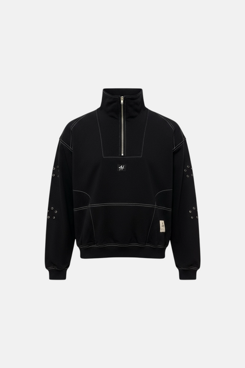 UPRS Floral Eyelet Half Zip