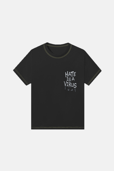 #HATEISAVIRUS Black Washed Tee