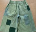 UPRS Wide Leg Army Green Denim Jorts
