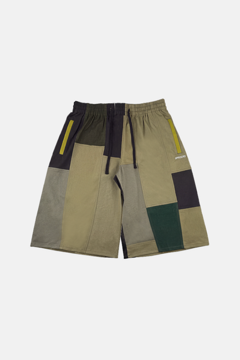 UPRS Wide Leg Army Green Denim Jorts