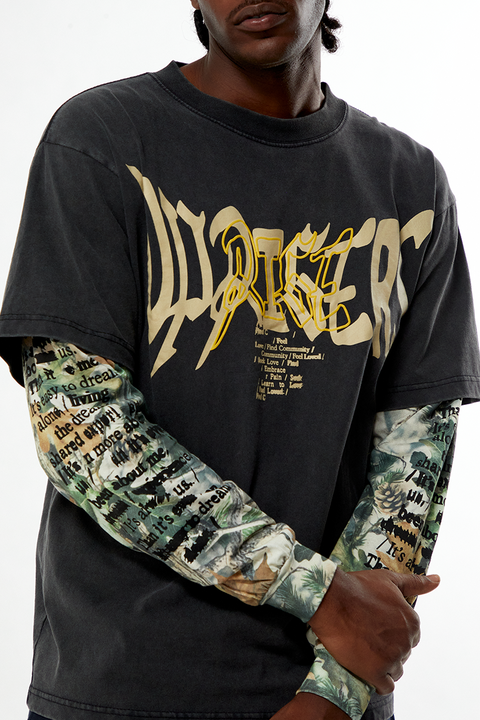 UPRISERS Warped Dream 2Fer Long Sleeve T-Shirt