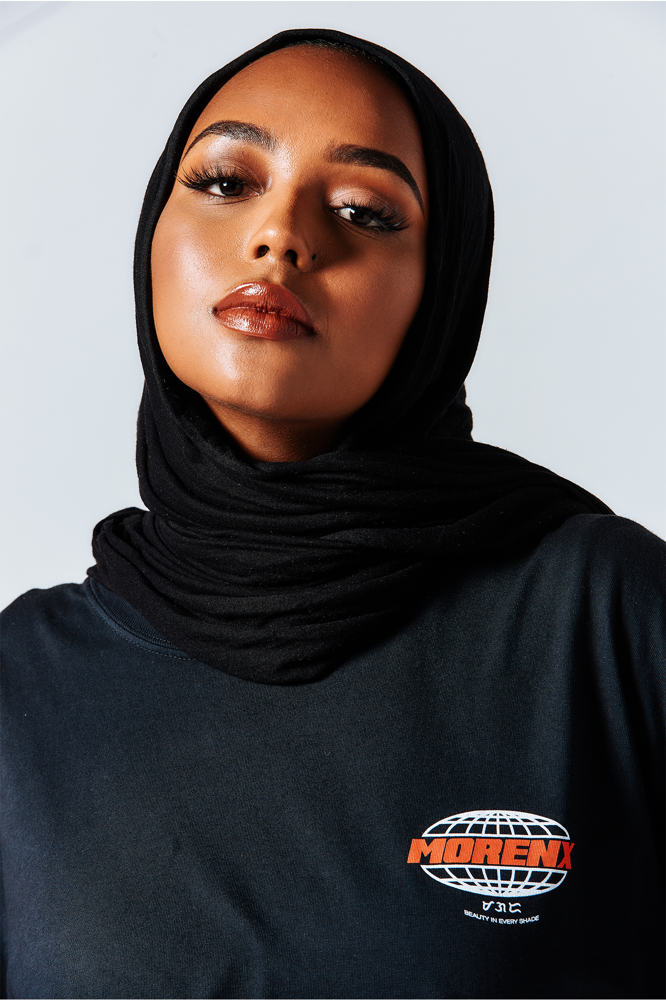 Asia Jackson MORENX x UPRISERS Unisex Black Graphic T-Shirt