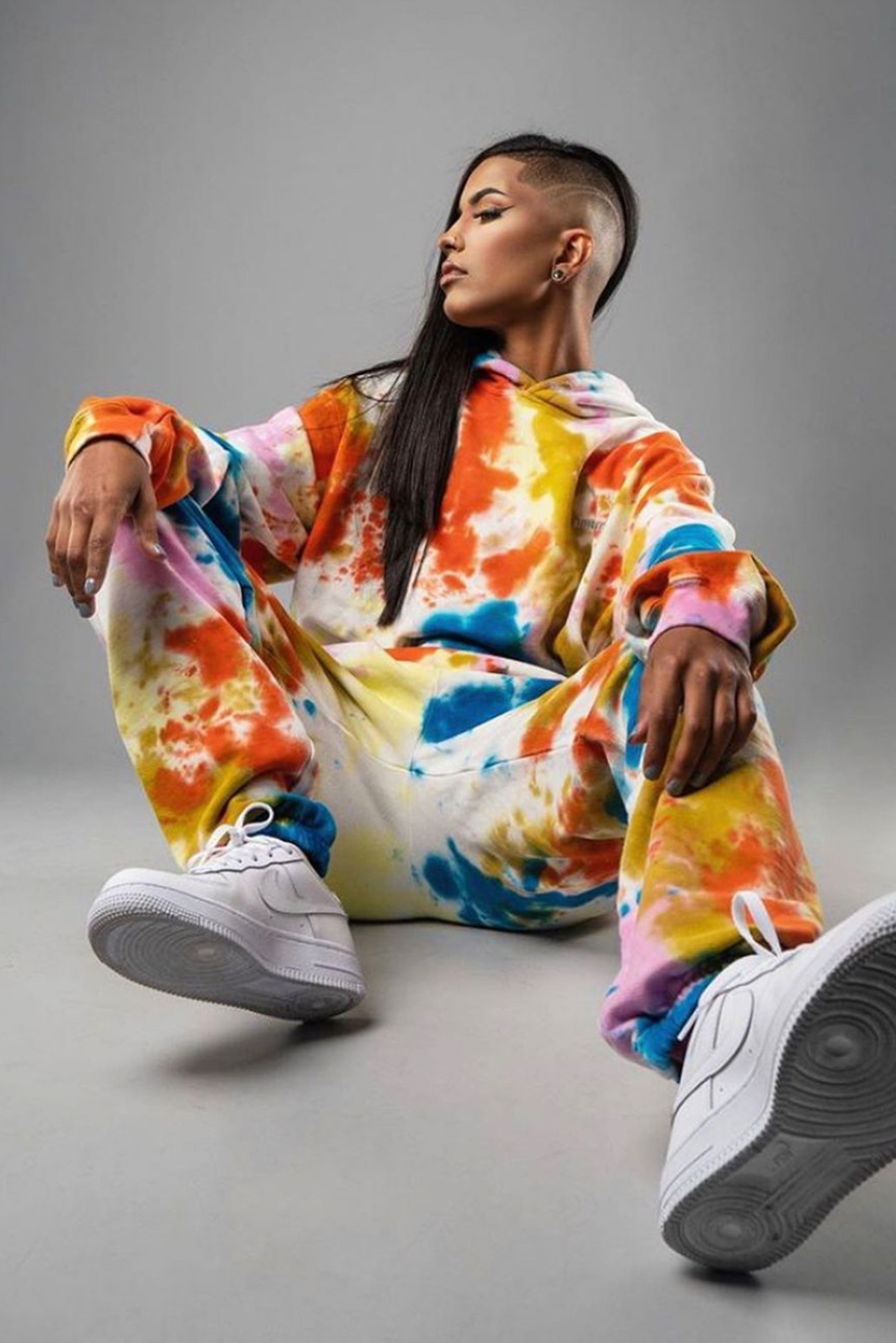 Uprisers.World Original Gaia Tie Dye Multi Color French Terry Sweat Set