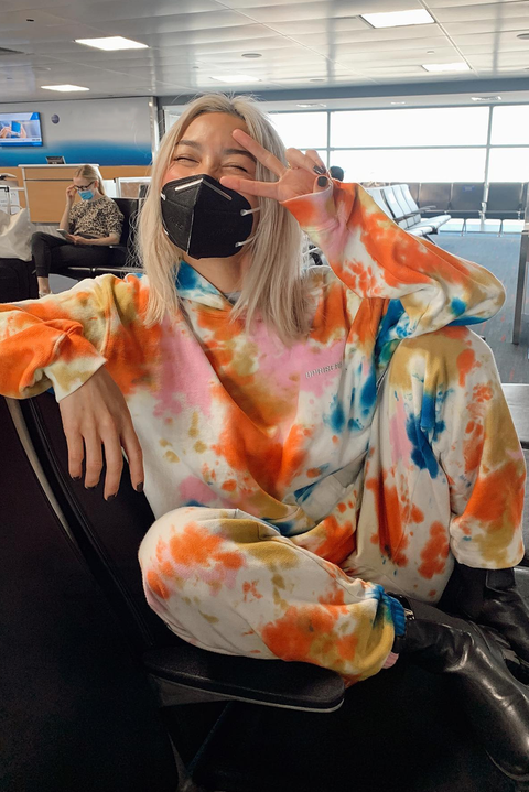 Gaia Tie Dye Multi Color French Terry Hoodie + Sweat Pants