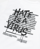 Hate is a Virus White Original Tee Hate Is A Virus back print