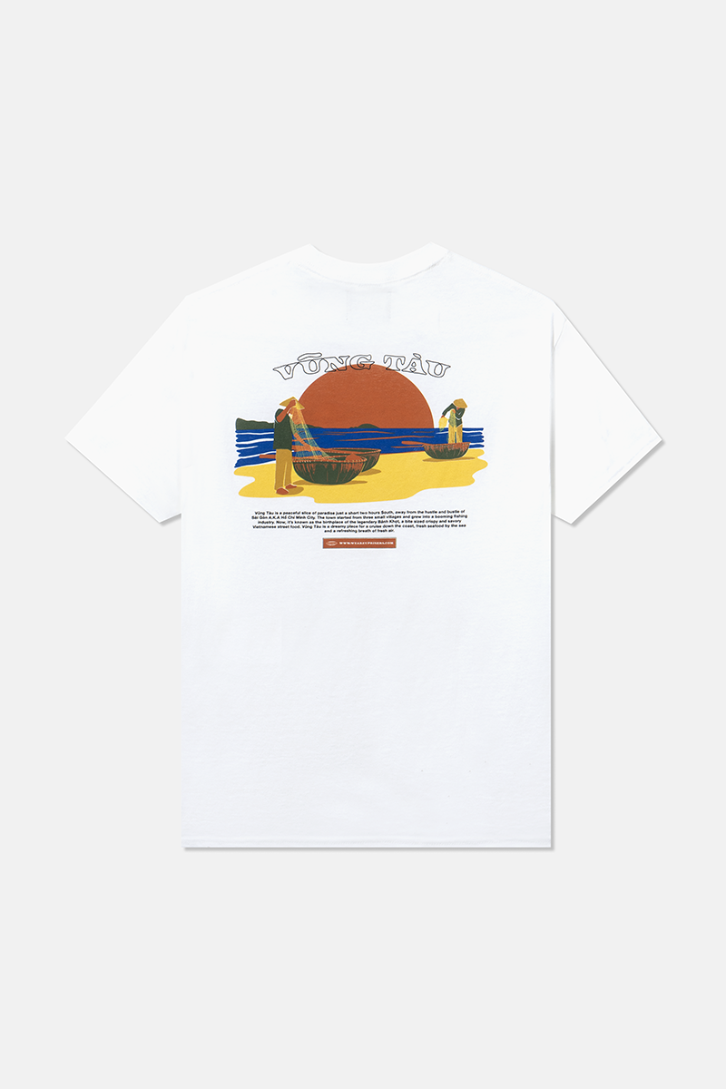Tway x UPRISERS Vung Tau White Unisex Tee Vung Tau back print