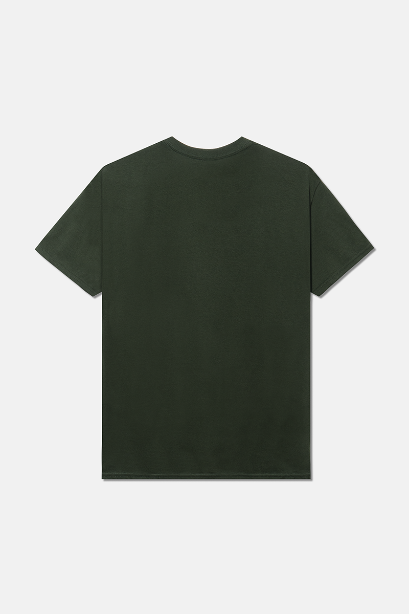 Tway x UPRISERS Stand Up Forest Green Unisex Tee 'How Are You Gonna Make Fun of My Language But Can Only Speak One?' Print