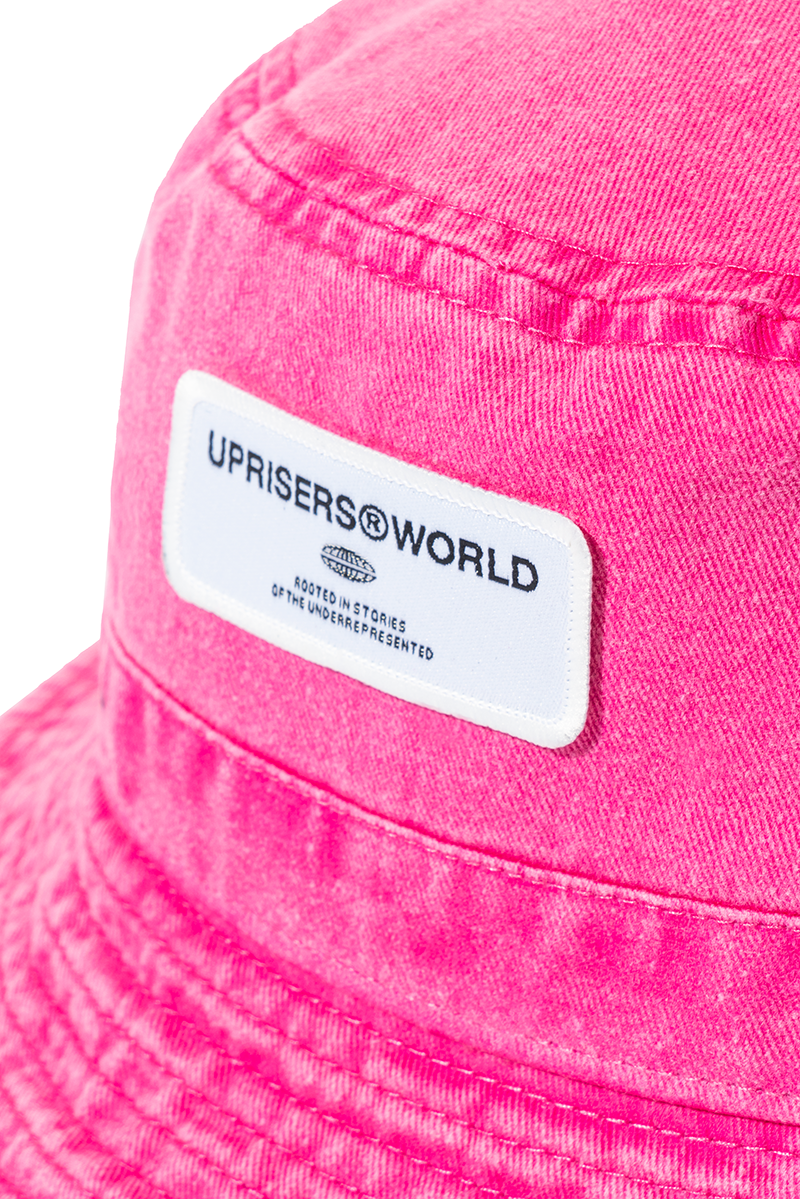 Uprisers.World Denim Bucket Hat Hot Pink